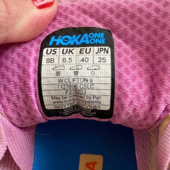 Hoka One One Women's Sneakers Size 8 B Pink Clifton 9 Running Shoes - Picture 10 of 10
